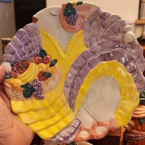 Fitz & Floyd Carmen Rabbit Canape Plate